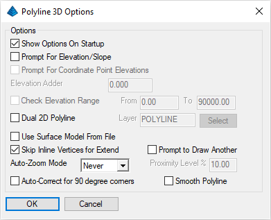 Polyline 3D Options