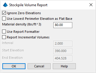 Stockpile Volume Report 0