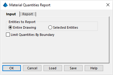 Material Quantities Report