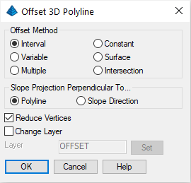 Offset 3D Polyline