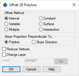 Offset 3D Polyline
