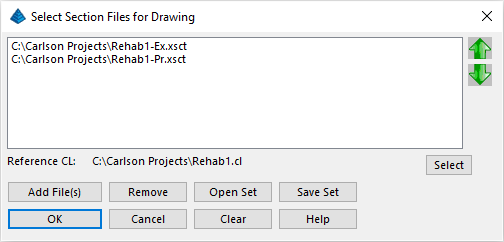 Select Section Files for Drawing
